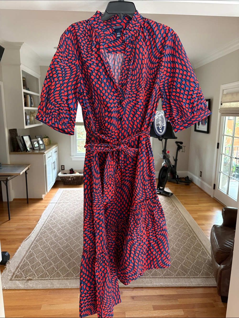 Women’s Red & Navy Dress with Belt